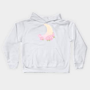 Cherry Blossom Gradient Moon Kids Hoodie